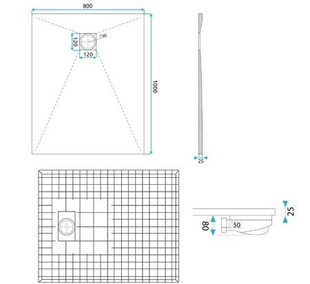 BRODZIK MAGNUM GREY 90x120