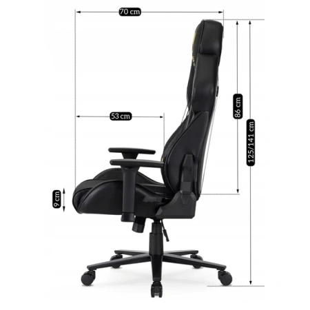 Fotel Obrotowy NEXON Czarny/Żółty