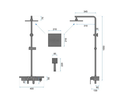 ZESTAW NATRYSKOWY BRAVO ZŁOTY