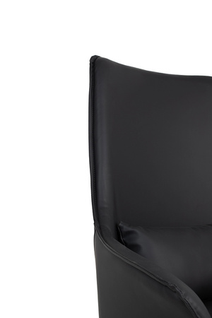 Fotel VICTOR czarny - PU, metal