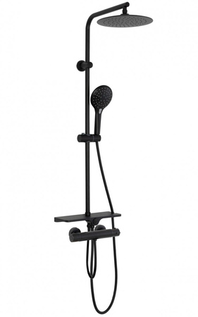 ZESTAW NATRYSKOWY MIKE CZARNY TERMOSTAT