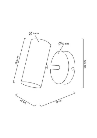 MOOSEE lampa ścienna SPOT złota