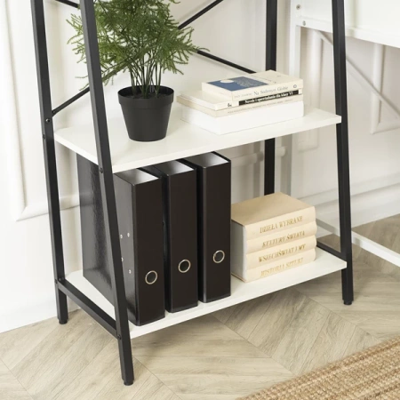 Regał VIOR Biały/Czarny