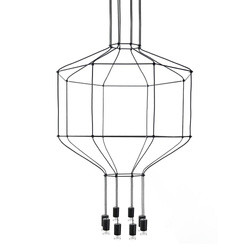 MOOSEE lampa wisząca FLUSSO 8 czarna