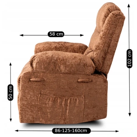 Fotel ARTURO Rudy Welurowy