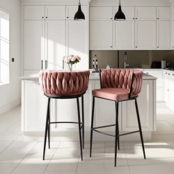 Hoker FLORES Różowy Welurowy