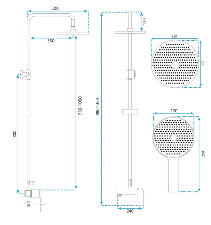 ZESTAW NATRYSKOWY AVALON CZARNY
