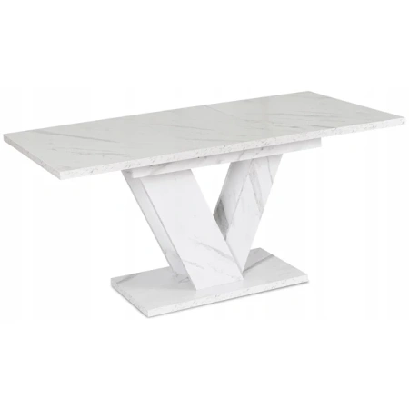 Stół CLARK 120-160 cm Biały Marmur