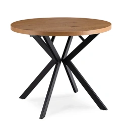 Stół DORIAN 80-160 cm Dąb Złoty/Czarny