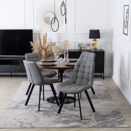 Krzesło RICK 2 Szare Tapicerowane