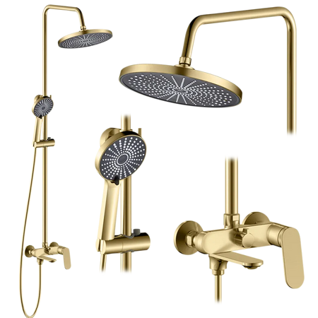 ZESTAW NATRYSKOWY MARCO ZŁOTY SZCZOTKOWANY