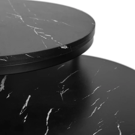 Zestaw Stolików MAURO Czarny Marmur