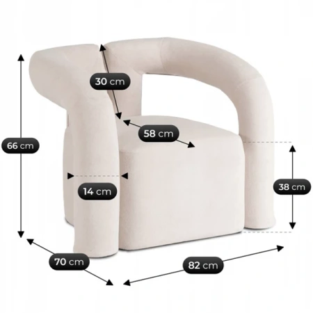 Fotel BRAZIL Kremowy