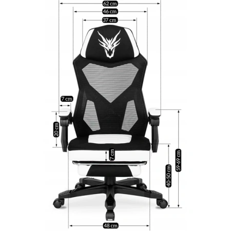 Fotel Obrotowy BING Czarny/biały