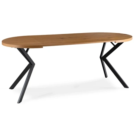 Stół DORIAN 80-160 cm Dąb Złoty/Czarny