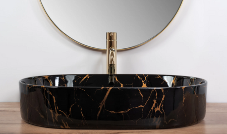 UMYWALKA NADIA 60 BLACK MARBLE SHINY - NABLATOWA