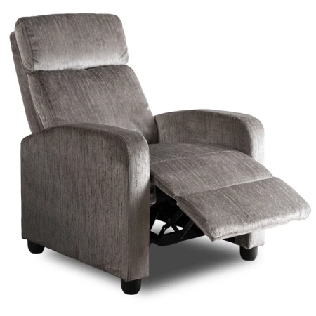 Fotel DANNY Szary Welurowy