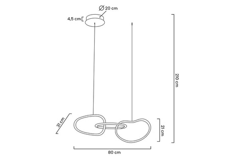 MOOSEE lampa wisząca JAZZ 3 złota