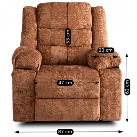 Fotel ARTURO Rudy Welurowy