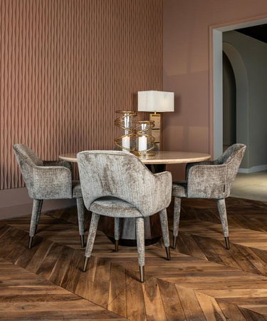 RICHMOND krzesło DONNATELLA brązowe -     trudnopalne