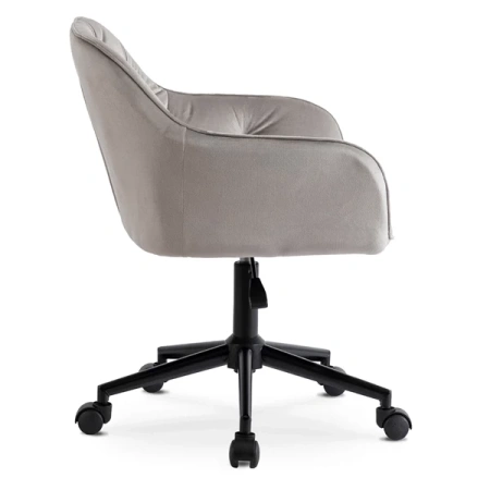 Fotel Obrotowy KONOR Szary/Czarny Welurowy