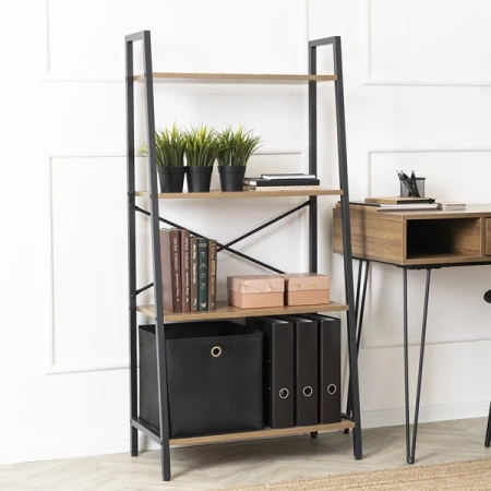 Regał GIA Orzech/Czarny