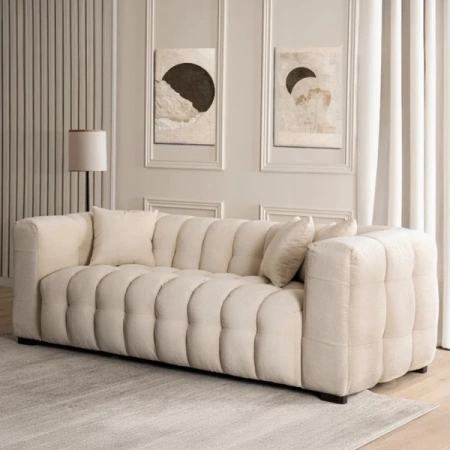 Sofa MODERNO 3S Trzyosobowa Kremowa