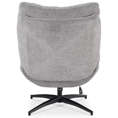 Fotel Wypoczynkowy Obrotowy FREMONT Z Podnóżkiem Szary