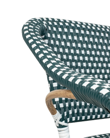 Krzesło ogrodowe CAFE MIRAMAR turkus /    morski rattan