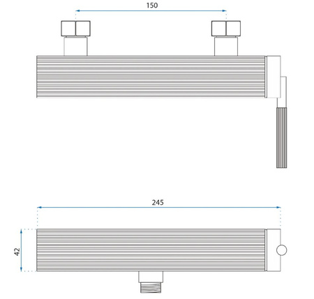 BATERIA PRYSZNICOWA JS-B34804BRG ARGON MIEDŹ SZCZO