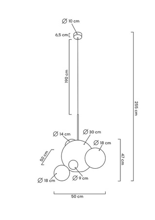 Lampa wisząca CAPRI 6 biała / złota