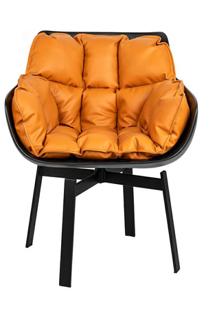 Krzesło obrotowe SHIBA brązowe / czarne   - włókno szklane