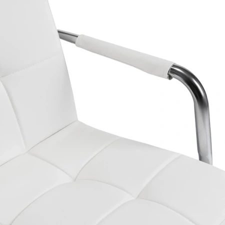 Fotel Obrotowy ASTRO Biały Ekoskóra