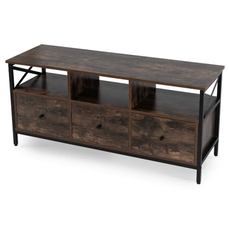 Szafka RTV Z Szufladami 120 cm ZONE Dąb Rustykalny