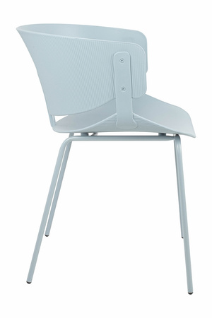 Krzesło GARRET jasnoszare -               polipropylen, metal