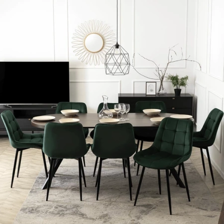 Stół LUGO 90-190 cm Orzech/Czarny