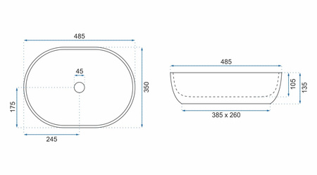 UMYWALKA LARA GREY MATT - NABLATOWA