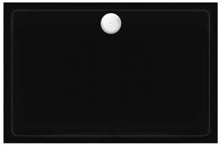 BRODZIK SAVOY BLACK 80x100x6cm + SYFON