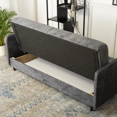 Zestaw 2x Sofa TIVOLI Szara Welurowa