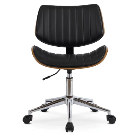 Fotel Obrotowy TEKSAS Czarny Ekoskóra