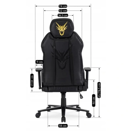 Fotel Obrotowy NEXON Czarny/Żółty