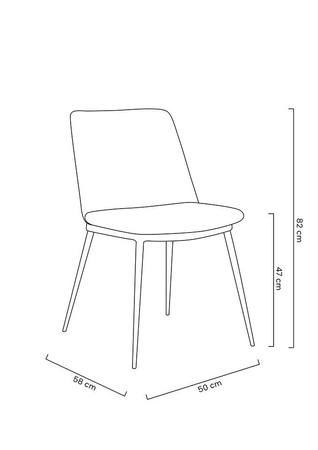 Krzesło DIEGO żółte - welur, podstawa     czarno złota