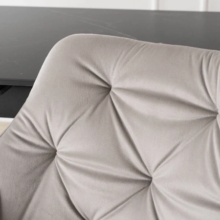 Krzesło MODESTO Szare Welurowe