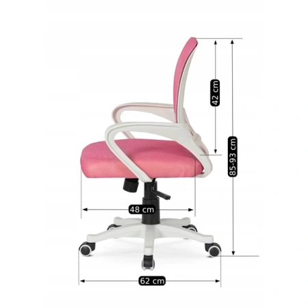 Fotel Obrotowy NATE Różowy