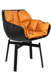 Krzesło obrotowe SHIBA brązowe / czarne   - włókno szklane