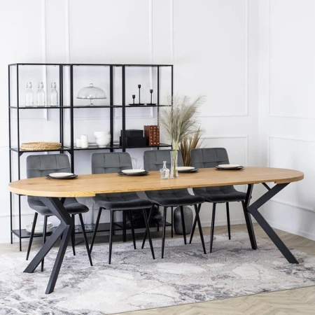 Krzesło PERU Szare Welurowe