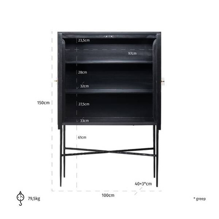 RICHMOND komoda ROSTELLI - 2-drzwiowa