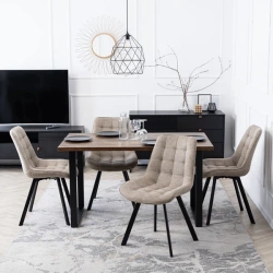 Krzesło RICK 2 Beżowe Tapicerowane