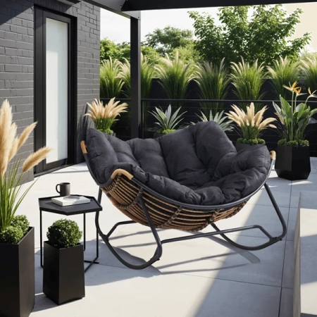 Fotel Bujany ELTON Czarny