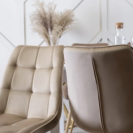 Krzesło RODRI Beżowe Welurowe